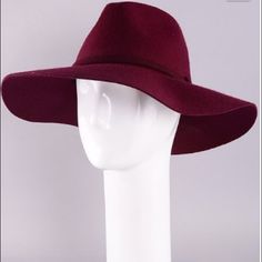 Adorable Sun Hat. Perfect For Winter Or Summer. Great Condition. Cheaper If You Bundle! Red Wide Brim Hat For Fall, Red Fedora Felt Hat For Fall, Red Brimmed Felt Hat For Fall, Red Wide Brim Fedora For Fall, Burgundy Fedora Hat For Fall, Red Fedora With Curved Brim For Fall, Casual Red Brimmed Felt Hat, Red Curved Brim Fedora For Fall, Casual Red Wide Brim Felt Hat