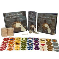 the complete family adventure kit includes two books, four discs and several stickers for each child to use