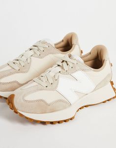 New Balance 327 trainers in beige | ASOS New Balance Beige, Beige Sneakers, New Balance Shoes, Shoe Obsession, Trendy Shoes, New Balance Sneaker