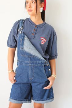 The Alicia Denim Overalls – Hazel Boutique Casual Cotton Cutoff Shortalls, Denim Tops With Pockets In Short Length, Casual Short Denim Tops, Denim Blue Short Length Denim Tops, Medium Wash Cotton Short Top, Hazel Boutique, Denim Short Overalls, Short Overalls, Sweat Top