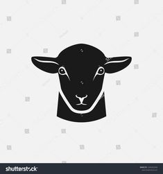 the head of a sheep on a white background