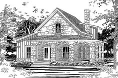 a black and white drawing of a house