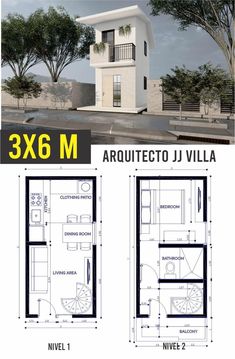 Small House Design Floor Plan, Apartment Ideas For Men, Small Modern House Plans, Narrow House Plans, Tiny House Village, Small House Elevation Design, Small House Floor Plans