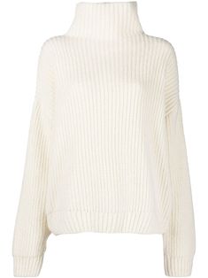 ivory white chunky ribbed knit funnel neck long sleeves straight hem ribbed trim High Neck Jumper, Cotton Cargo Pants, Moncler Women, Funnel Neck Sweater, Camel Sweaters, Turtle Neck Jumper, Roll Neck Jumpers, Hoodie Cardigan, Anine Bing