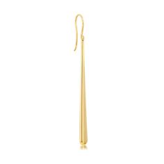 Classically chic, our Long Dome Drop Earrings are handcrafted in 18-karat gold and set on a sleek hook ear wire. Timeless, sophisticated and statement making, this pair will take you from day to night with ease. Hook ear wire Drop length: 63.30mm Made with love in Los Angeles Complimentary gift wrapping provided Evening Yellow Gold Earrings With Lever Back, Minimalist Yellow Gold Earrings For Evening, Yellow Gold Long Drop Earrings With Lever Back, Evening Long Drop Earrings With Polished Finish, Formal Single Long Drop Linear Earring, Formal Long Drop Single Linear Earring, Minimalist 14k Gold Evening Earrings, Elegant Long Drop Hoop Earrings With Ear Wire, Yellow Gold Linear Earrings With Ear Wire For Party