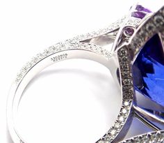 Rare! Chopard High Jewelry 18k Gold Diamond Tanzanite Amethyst Ring Box Cert | Fortrove Luxury Tanzanite Diamond Ring With Brilliant Cut, Luxury Tanzanite Rings For Formal Occasions, Luxury Purple Rings Gia Certified, Luxury Formal Tanzanite Ring, Luxury Purple Gia Certified Rings, Luxury Tanzanite Diamond Ring Round Cut, Luxury Tanzanite Diamond Ring With Round Cut, Luxury Tanzanite Diamond Ring For Formal Occasions, Luxury Tanzanite Diamond Ring With Halo Setting