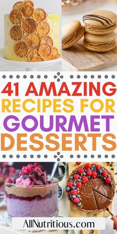 Want the best gourmet dessert recipes? If you are looking cake recipes, chocolate or fruit desserts, we have something for everyone. This list also includes vegan recipes if you need dairy free options. Trending Desserts, Easy Impressive Dessert, Fancy Desserts Recipes, International Desserts, Chocolate Peanut Butter Cake, Impressive Desserts, Gourmet Desserts, Birthday Desserts, Healthy Advice