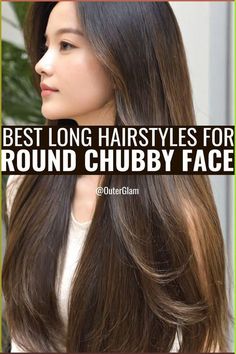 Best Haircuts For Round Faces Long Hair, Round Face Haircuts Long Hair, Long Hair On Round Face, Cute Hairstyles For Round Faces Long, Haircuts On Round Face, Long Hair For Round Face Shape Haircuts, Long Haircut Ideas For Round Face, Long Haircut Round Face Straight, Long Asian Hairstyles Round Faces