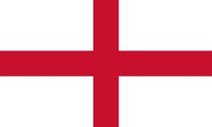 the flag of england is red and white with a cross at the center on it