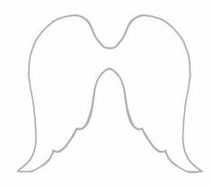 the outline of an angel's wings on a white background