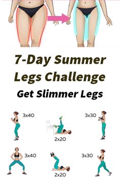 the 7 day summer leg challenge is here to get slimmer legs