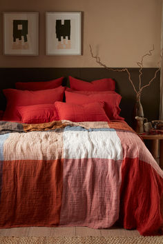 Wrap yourself in the warm embrace of our Nina Cotton & Linen Throw. With a delightful check design in rich paprika, vibrant peacock and soft natural colours. 

#CottonCushions #LuxuryThrows #HighQualityBedding #CushionInspo #CozyTextiles #TexturedThrows #BeddingStyle #HomeDecorEssentials #QuiltedComfort #CottonLuxury
#AutumnDecor #CozyFallVibes #FallTextiles #WarmAutumnNights #AutumnHomeStyling Bedroom Fun, Linen Bed