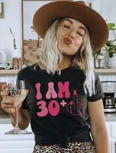 31st Birthday Gift for Women, 31st Birthday Shirts for Women, 31 Birthday for Women, 30 Plus 1 Middle Finger Funny 31st Birthday Tshirt