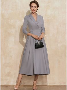 JJ's House Stretch Crepe V-Neck Fall Spring Summer Winter A-line No Leg Slit Shirt Dresses Minimalist Simple Elegant Other Colors Tea-Length Grey Model Name:Sisi  Height:5.6ft（171cm）  Bust:42in（106cm）  Waist:30in（76cm）  Hips:47in（120cm） Custom Size 3/4 Sleeve Cockta. #JJ's House #StretchCrepe #VNeck #Fall #Spring #Summer #Winter #Aline #NoLegSlit #ShirtDresses #Minimalist #Simple #Elegant #OtherColors #TeaLength #Grey #CustomSize #34Sleeve #CocktailD V Neck Cocktail Dress, Chiffon Cocktail Dress, Mother Of Groom Dresses, Mothers Dresses, Tea Length Dresses, Mother Of The Bride Dress, Stretch Crepe, Cocktail Dress Lace, Dress Silhouette