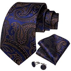 Achieve a sophisticated and tailored look with our luxurious Gold Paisley Blue Silk Ties for Men With Plastic Buckle. Crafted with signature DiBanGu designer detail, silk of the finest quality is fashioned into a classic and timeless shape, complete with matching pocket square and cufflinks. Featuring a one size 59.06''(150cm) length and 3.35''(8.5cm) width. Make a bold statement with this exquisite piece. SPECIFICATIONS Ties Type: Neck Tie Set Tie Size: One size 59.06''(150cm) length and 3.35'' Blue Elegant Suit And Tie Accessories For Formal Occasions, Elegant Blue Ties, Elegant Blue Tie For Business, Classic Blue Ties For Formal Occasions, Dapper Suit And Tie Accessories For Father's Day, Luxury Blue Ties For Business, Classic Royal Blue Suit And Tie Accessories For Business, Elegant Blue Neckwear For Black Tie Events, Elegant Blue Neckwear For Black Tie Occasions