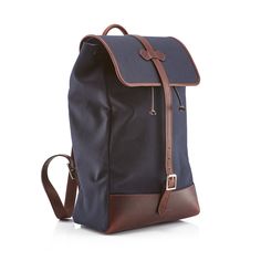 WANDERLUST Cotswold Canvas Backpack ~ Classic Navy-Luggage-[bar code]-NavyCanvasBackPack-Prince of Scots Luxury Leather Backpack For Outdoor, Classic Travel Backpack With Leather Handles, Classic Leather Backpack For Outdoor, Classic Coated Canvas Backpack, Classic Coated Canvas Backpack With Leather Trim, Classic Everyday Coated Canvas Backpack, Classic Standard Backpack For Outdoor Activities, Classic Outdoor Backpack With Leather Backing, Outdoor Coated Canvas Standard Backpack