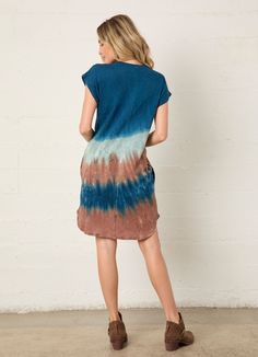 Easy does it in this laid-back T-shirt dress—each piece tie-dyed by hand to perfection and already a top-seller for its effortless look and feel. A more casual take on our iconic Brooklyn Dress, made in a t-shirt-soft, organic cotton slub fabric Designed for comfort with a relaxed fit The perfect wardrobe staple to throw on and go—to the beach, a concert, a BBQ, or on vacation. Each color is limited-edition and tie-dyed dyed by hand—get your favorite while you can! Artisan crafted in Los Angeles Product Details V-neck Side pockets (because practical makes perfect!) Rounded hemline 100% Certified Organic Cotton Slub Jersey Size M falls 35” from shoulder Machine washable inside out in cold water with like colors, tumble dry on low Style is pre-shrunk during dye process Liberty (model) is wea Brooklyn Dress, Easy Does It, Go To The Beach, Perfect Wardrobe, Top Seller, Equatorial Guinea, Tie Dyed, On Vacation, British Indian