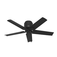 a black ceiling fan on a white background