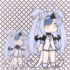 an anime character is standing next to another character in front of a checkered background