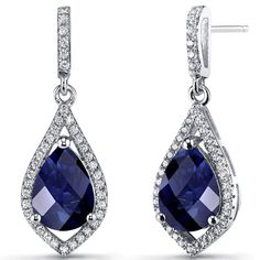 Add a pop of color with this Ceylon Blue Hue Blue Sapphire Earrings. Sparkly Sterling Silver makes this ultra luxurious without the high price. Style SE8636 Jewelry Questions, Tear Drop Earrings, Sapphire Rings, Teardrop Dangle Earrings, Classic Earrings, Ruby Earrings, Cubic Zirconia Earrings, Zirconia Earrings, Drop Dangle Earrings