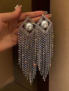 Material: AlloyStyle: ElegantElement: RhinestoneType: Glitter Occasion: Party Butterfly Heart, Long Tassel Earrings, Pearl And Diamond Earrings, Tassel Drop Earrings, Crystal Drop Earrings, Crystal Drop, Silver Rhinestone, Bridal Jewelry Sets, Blue Rhinestones