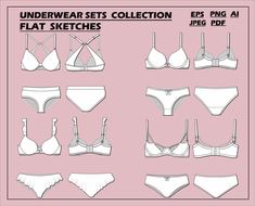 Bra Sketch, Flat Sketches, Woman Drawing, Technical Drawing, Fashion Sketches, Fashion Flats, Labour Day, Adobe Illustrator, Drawing Illustrations