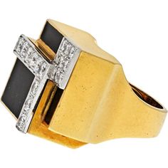 Explore the landscape of luxury, where elegance emanates from every detail in the captivating David Webb Black Enamel And Diamond Articulated Ring. A vintage masterpiece by David Webb, this ring exudes timeless charm with its striking black enamel contrasted beautifully against dazzling white diamonds. Crafted in 18k yellow gold, this piece boasts meticulous attention to detail, with round brilliant cut diamonds delicately set to enhance its allure.With an overall top width of 19mm and a length of 26mm, this ring commands attention without being ostentatious. Its platinum sizing spring ensures effortless adjustment for a perfect fit, adding a touch of practicality to its exquisite design. Signed by WEBB, this ring is not just a piece of jewelry; it's a symbol of sophistication and refineme Modernist Diamond Ring For Formal Occasions, Art Deco Yellow Gold Enamel Ring For Formal Occasions, Art Deco Formal Yellow Gold Enamel Ring, Formal Yellow Gold Enamel Ring With Polished Finish, Formal Yellow Gold Art Deco Enamel Ring, Formal Art Deco Yellow Gold Enamel Ring, Luxury Formal Enamel Ring With Gemstone, Formal Luxury Enamel Ring With Gemstone, Luxury Diamond Signet Ring Collectible