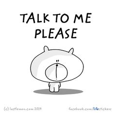 a cartoon bear with the words talk to me please