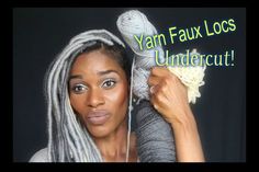 Yarn Locs Hairstyles Faux Dreads, Yarn Dreads Diy Faux Locs, Diy Faux Dreadlocks, Diy Yarn Hair Extensions, Platinum Undercut, Dreads Undercut, Yarn Dreadlocks, Yarn Faux Locs, Dreads With Undercut