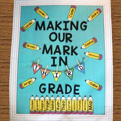 making our mark in third grade poster