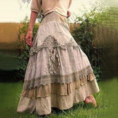 Unit:CM size length waist</stron... Medieval Costume Women, Ruffle Maxi Skirt, Princess Cosplay, Medieval Costume, Half Skirt, Vintage Rock