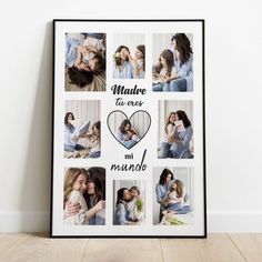 Canva Collage Inspirations Mother Photos, Birthday Photo Frame, Diy Birthday Gifts For Friends, Photo Frame Design, Collage Techniques, Instagram Frame Template, Photo Collage Template, Collage Template