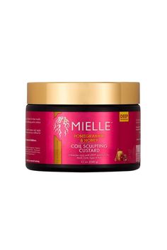 Mielle Pomegranate and Honey Coil Sculpting Custard is a light-consistency product that moisturizes and conditions your hair while enhancing and defining any curl pattern. Whether your hair is thick and curly or thin and wavy, this custard will give you the deep definition you need to rock those curls all day long! Highlighted features: Enhances and Defines CurlsPerfect for any curl patternMoisturizes and Conditions Mielle Twisting Souffle, Mielle Organics, Curl Definition, Hair Milk, Hair Care Regimen, Type 4 Hair, Bantu Knots, Hair Supplies, Hair Porosity