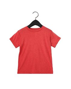 Toddler Triblend Short-Sleeve T-Shirt - RED TRIBLEND - 2T | Bella + Canvas Toddler Triblend Short-Sleeve T-Shirt in Red Size 2 Red Cotton Short Sleeve T-shirt, Basic Red T-shirt With Relaxed Fit, Pre-shrunk Tri-blend Red Tops, Red Pre-shrunk Tri-blend Top, Tri-blend Crew Neck Tops In Solid Colors, University Red Short Sleeve Cotton Top, University Red Cotton Short Sleeve Top, Red Tri-blend Graphic Tee, Red Pre-shrunk Crew Neck Top