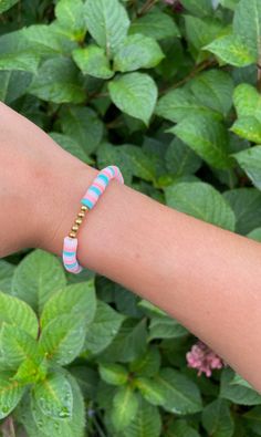 COTTON CANDY ~ Preppy pink + Baby blue Bracelet ~ Preppy Jewelry ~ Preppy Tik Tok Bracelet - Blue and Pink Heshi Beads - Heshi Bracelet - TRENDY + PREPPY + CUTE Jewelry Preppy, Bracelet Preppy, Preppy Jewelry, Preppy Pink, Bracelet Blue, Pink Baby, Blue Bracelet, Blue And Pink, Preppy Outfits