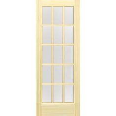 a white door with glass panels on the side