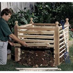 Looking for an organic way to enrich the soil around your house? Build a compost bin. This project design is as efficient as it is good-looking. Slats slide out for turning and renewing the compost mixture. Crib Woodworking Plans, Downloadable Woodworking Plans, Composters, Project Paper, Woodworking Plans Pdf, Woodworking Kits, Wood Magazine, Garden Compost, Wood Plans