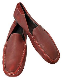 Red Slip-on Leather Shoes With Leather Lining, Classic Slip-on Loafers With Red Sole, Red Leather Slip-on Loafers, Red Leather-lined Slip-on Loafers, Red Slip-on Loafers With Textured Sole, Penny Loafers, Cole Haan, Leather Loafers, Red Leather