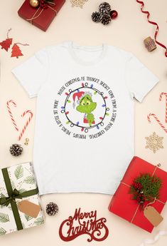 A wonderful funny gift idea for all the Grinch lovers this Christmas. This design is sublimated with High quality ink for vibrant long lasting colours on a 100% polyester t shirt which is very soft and comfortable to wear. I complete all orders myself at home and I aim to have all orders dispatched within 3 working days of sale Cute Grinch, Party Funny, Xmas Party, Christmas T Shirt, Christmas Tshirts, Xmas Gifts, Funny Cute, Grinch, Funny Gifts