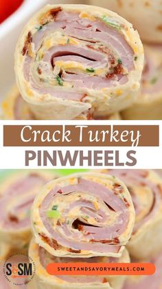 easy crack turkey pinwheels Pinwill Recipes, Turkey Pinwheel Appetizers, Staff Meeting Snacks, Shower Sandwich Ideas, Turkey Pinwheel Recipes, Pinwheels Turkey, Turkey Rollups, Pinwheels Recipes, Turkey Slices