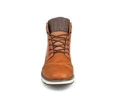 Territory Raider Men's Boot There might not be a quest for a lost ark, but the Territory Raider men's Boot would look killer with a fedora. With a leather upper and herringbone collar , these lace-up Bootsare fit for luxury or sport. The Cushioned footbed and EVA sole will provide long-lasting support while you comfortably seize the day. Leather upper Lace-up closure Herringbone collar Cushioned footbedEVA sole Brown Winter Adventure Boots, Casual Winter Cap Toe Boots, Casual Cap Toe Outdoor Boots, Masculine Outdoor Boots For Fall, Lost Ark, Seize The Day, Rack Room, Rack Room Shoes, Eva Sole