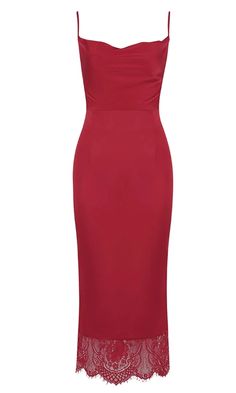 Someone Loves You Red Sleeveless Spaghetti Strap Drape V Neck Lace Tri – Indie XO Someone Loves You, If You Love Someone, Lace Silk, Bodycon Midi Dress, Fashion Top, Bodycon Midi, Neck Lace, Midi Dress Bodycon, Red Lace