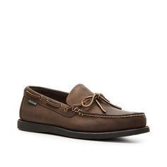 Eastland-Yarmouth Boat Shoe If traditional and comfortable are what you are looking for, the Yarmouth from Eastland can’t be beat. Slip on this leather loafer with handsewn moccasin toe details and shock absorbing rubber sole to keep your feet happy and looking great! Classic Outdoor Loafers With Round Toe, Casual Slip-on Moccasins With Goodyear Welt Construction, Classic Outdoor Loafers With Rubber Sole, Classic Brown Moccasins For Outdoor, Classic Brown Loafers For Outdoor, Classic Brown Outdoor Loafers, Classic Slip-on Leather Shoes For Outdoor, Classic Outdoor Moccasins With Leather Footbed, Classic Outdoor Slip-on Leather Shoes