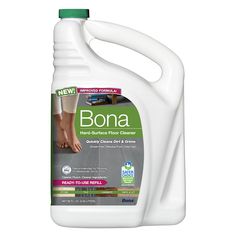 a gallon of bona floor cleaner on a white background