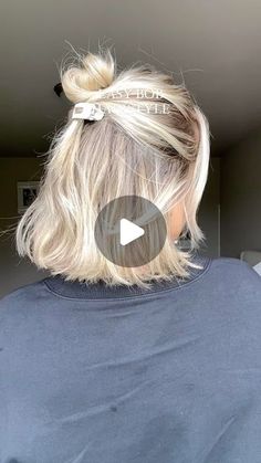 Ways To Style Bob Haircut, Short Bob Hairstyles For Fine Hair, Short Bob Styling Ideas, Bob Hairstyle Tutorial, Bob Styling Ideas, Half Up Half Down Hair Short, Bob Updo, Blonde Bob With Bangs