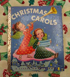 an old children's book about christmas carols