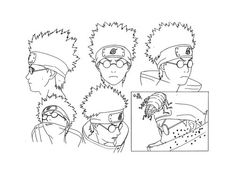 an image of naruto and his friends in the anime avatars coloring pages