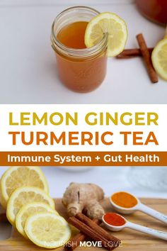 lemon ginger turmeric tea with cinnamon and cloves