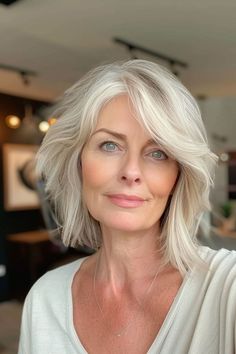 90 Bob Haircuts For Women Over 50: Medium, Short, And Layered Styles 2024 48 Short Sassy Haircuts, Messy Bob Hairstyles, Bob Haircut Curly, Hair Over 50, Haircuts For Women Over 50, Long Bob Haircuts