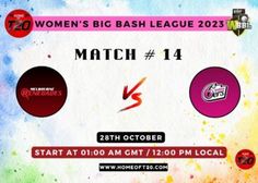 the women's big bash league match is on